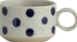 Kopper & Krus<Nordal GRAINY tea cup w. handle, sand/dark blue