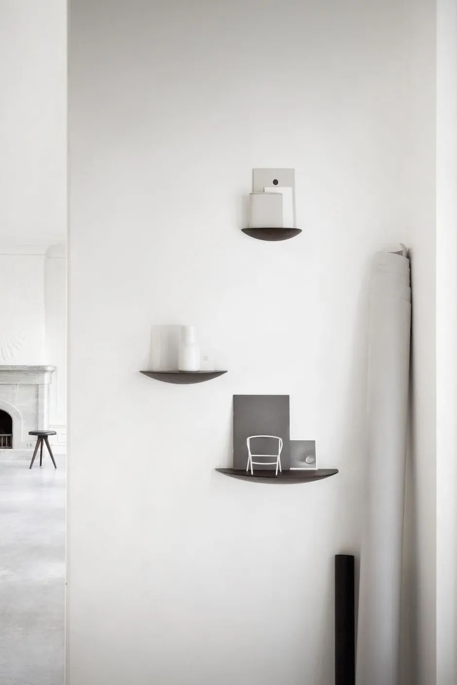 Møbler<Audo Copenhagen Gridy Fungi Shelf, Medium, Black Oa Sort