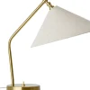Bordlamper<Gubi Gräshoppa Table Lamp, Fabric Shade, EU Base: Shiny Brass, Sh