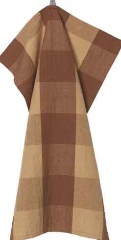 Tekstiler Til Køkkenet<Ferm Living Hale Tea Towel - Peach/Spice Red