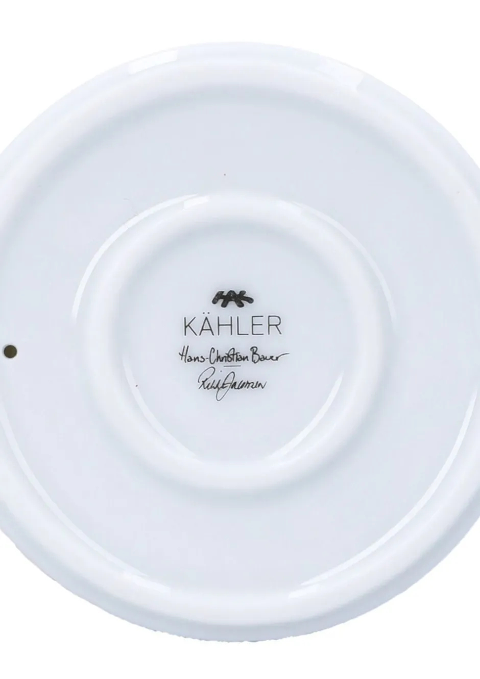 Julepynt<Kähler Hammershøi Christmas Gaver lysestage Ø7. 5 cm hvid m. deko