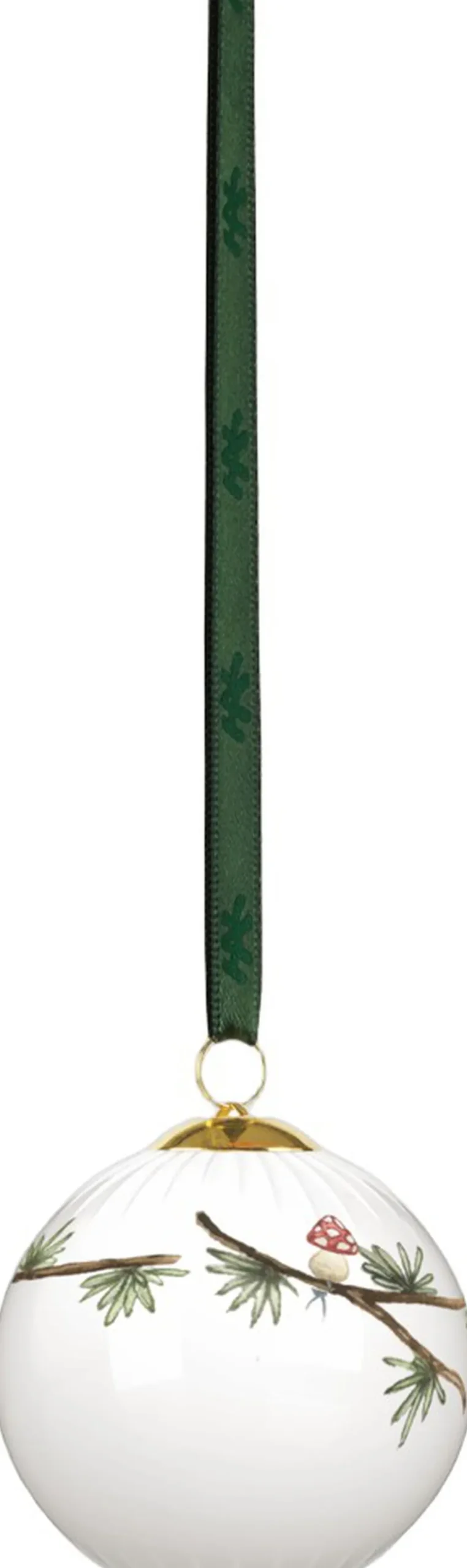 Juletræspynt<Kähler Hammershøi Christmas Kugle 2025 Ø6 cm hvid m. deko