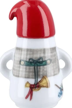 Julepynt<Kähler Hammershøi Christmas Nissefar Ø6 cm hvid m. deko