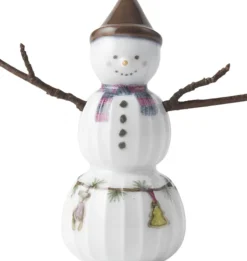 Julepynt<Kähler Hammershøi Christmas Snedreng H9 hvid m. deko