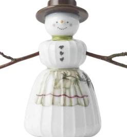 Julepynt<Kähler Hammershøi Christmas Snekone H11 hvid m. deko