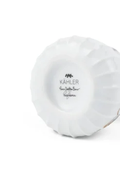 Julepynt<Kähler Hammershøi Christmas Snekone H11 hvid m. deko