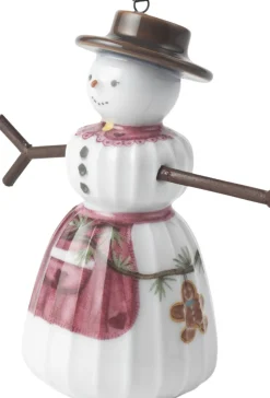 Juletræspynt<Kähler Hammershøi Christmas Snekone hængende H9 hvid m. deko