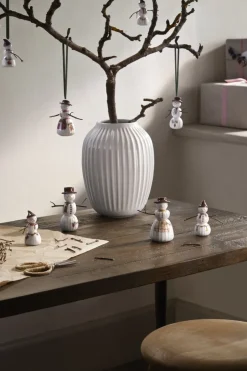 Juletræspynt<Kähler Hammershøi Christmas Snekone hængende H9 hvid m. deko