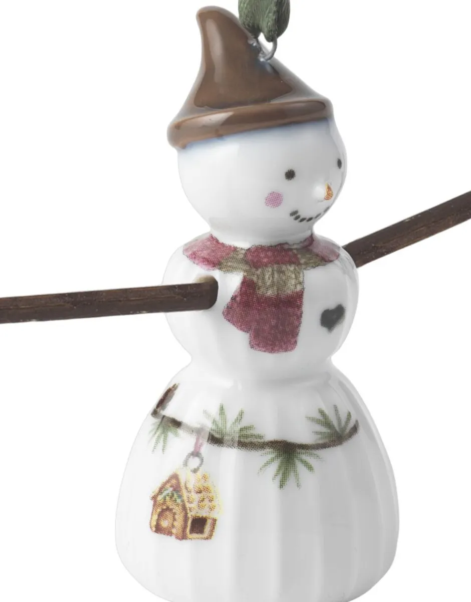 Juletræspynt<Kähler Hammershøi Christmas Snepige hængende H6. 5 hvid m. deko