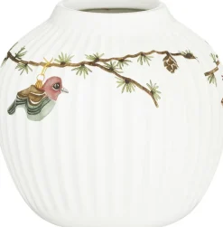 Julestel<Kähler Hammershøi Christmas Vase H13 hvid m. deko