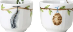 Tilbehør Til Bordet<Lyngby Porcelæn Hammershøi Spring Æggebæger Ø5 cm hvid m. deko 2 stk.
