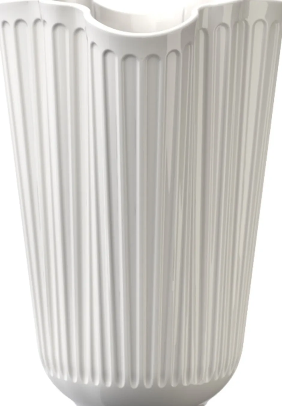 Vaser & Urtepotteskjulere<Kähler Hammershøi Unfold Vase H20. 5 cm hvid