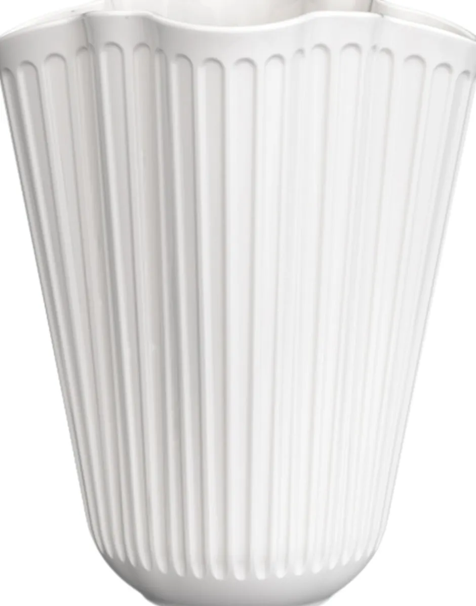 Vaser & Urtepotteskjulere<Kähler Hammershøi Unfold Vase H16. 5 cm hvid