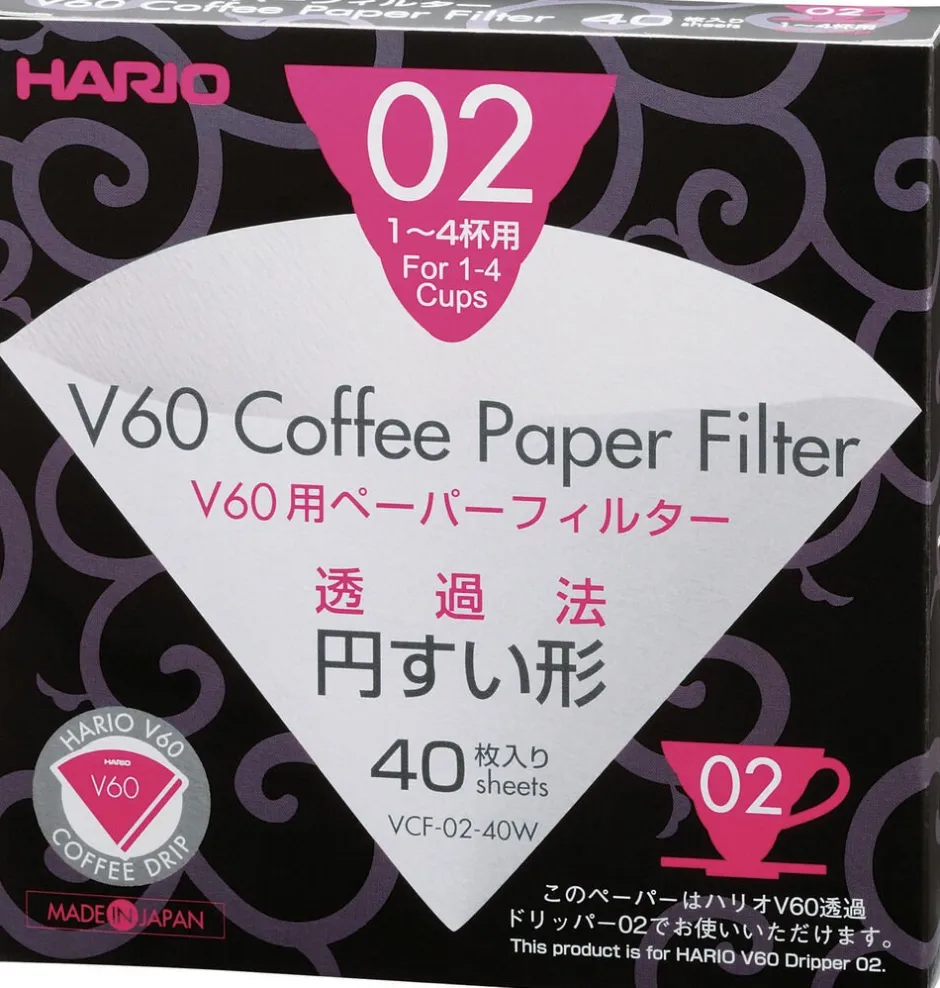 Kaffe & Te<Hario Paper Filter 2 cup (40 pcs. Box)