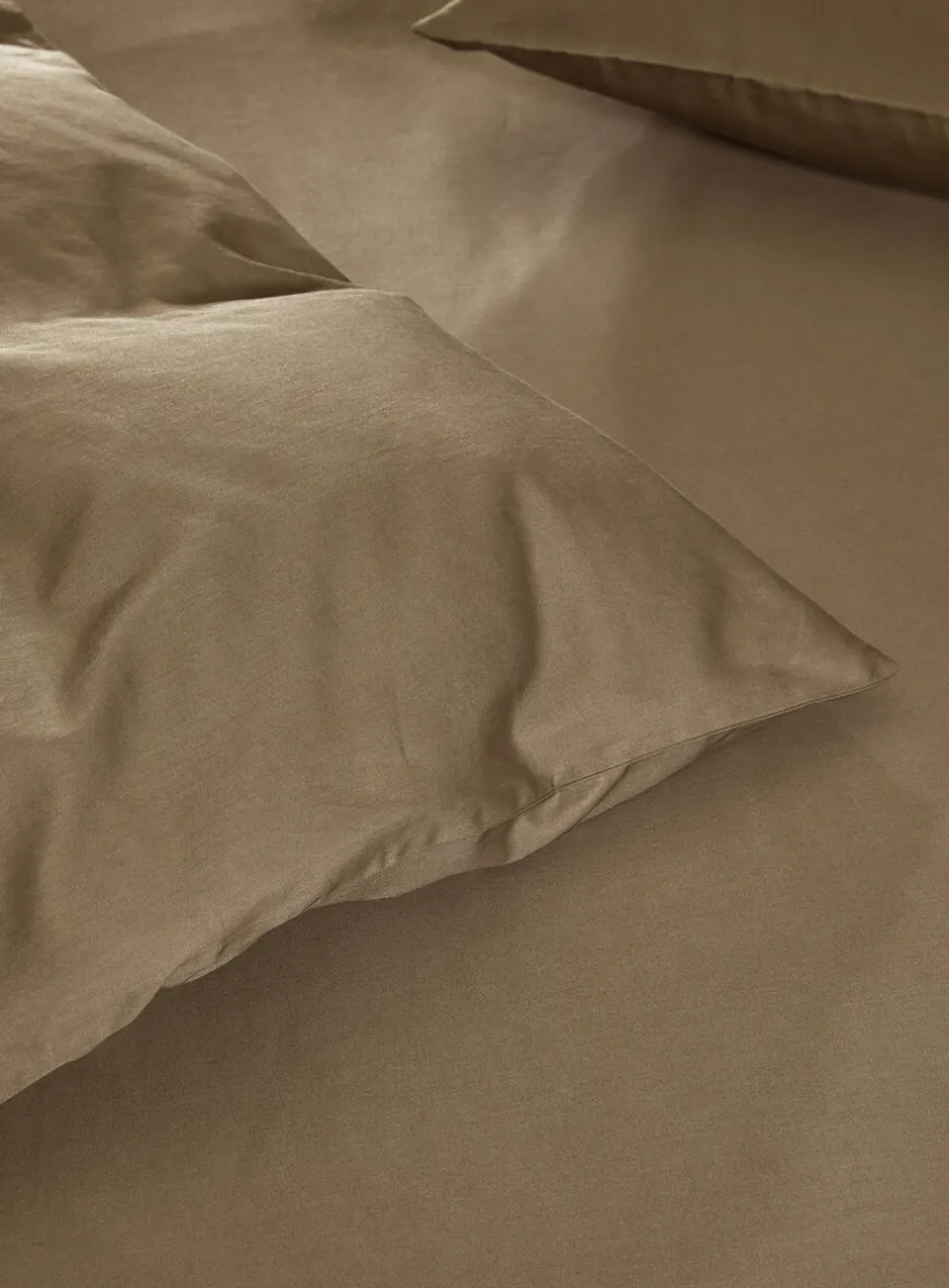 Sengetøj & Lagner<Høie Harmoni stonewashed pudebetræk Gylden beige