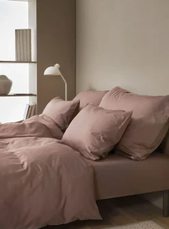 Sengetøj & Lagner<Høie Harmoni stonewashed sengesæt varm rosa