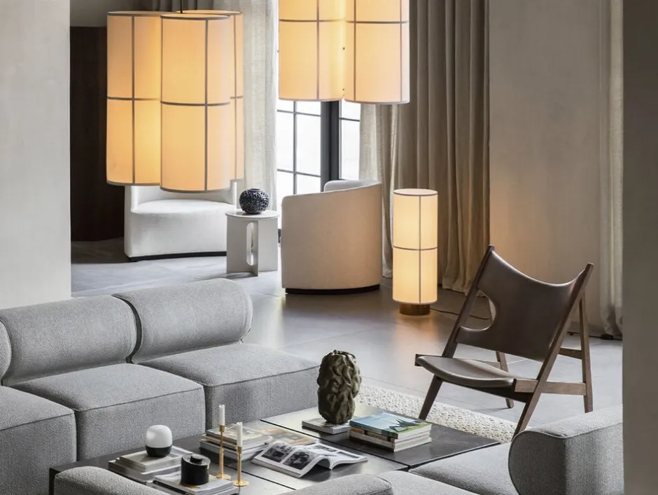 Gulvlamper<Audo Copenhagen Hashira Floor Lamp, Ø30, Raw