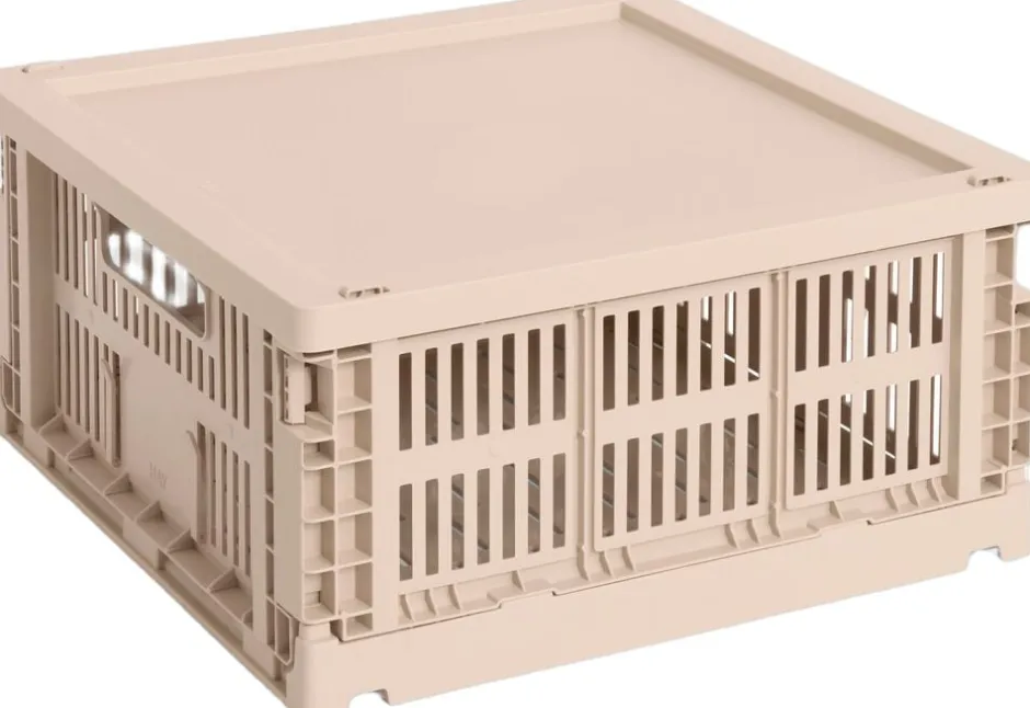 Opbevaring<Hay Colour Crate Lid Plastic-Medium Square / Cube- Powder
