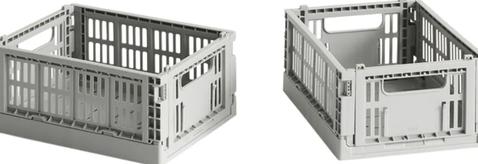 Opbevaring<Hay Colour Crate, Mini, 2 stk. Light grey