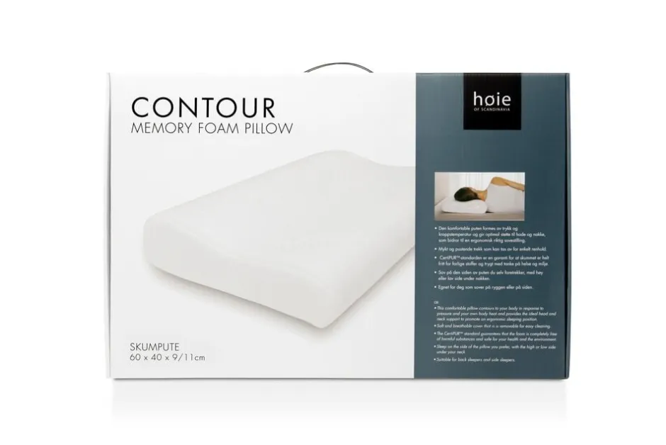 Hovedpuder<Høie Countour skumpude 60x40x11 / 9