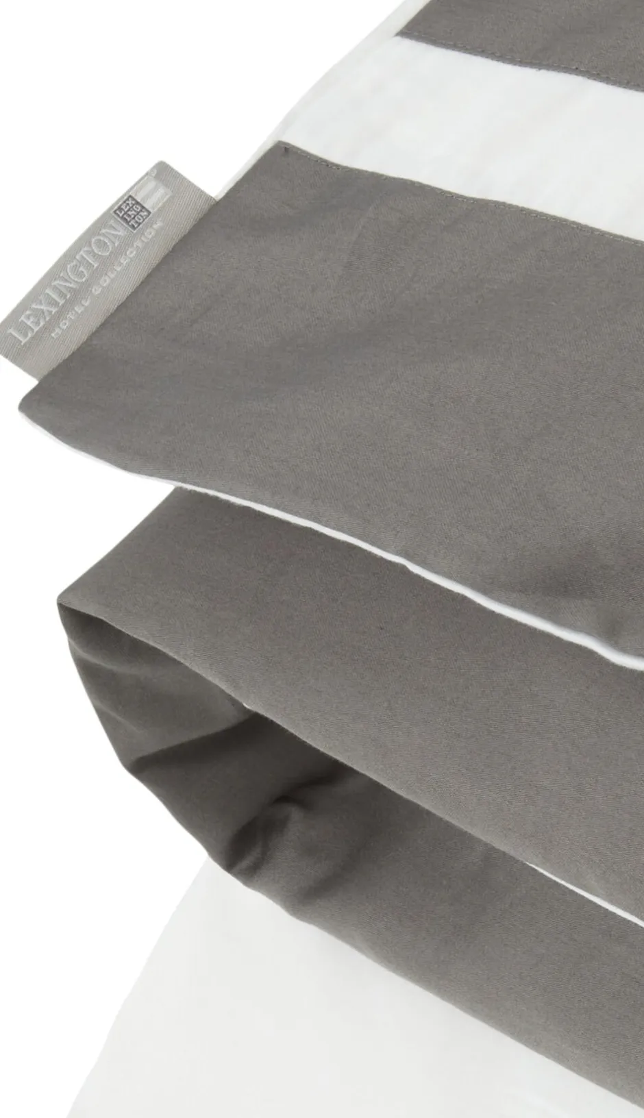 Sengetøj & Lagner<Lexington Hotel Sateen Contrast Duvet Cover White/charcoal