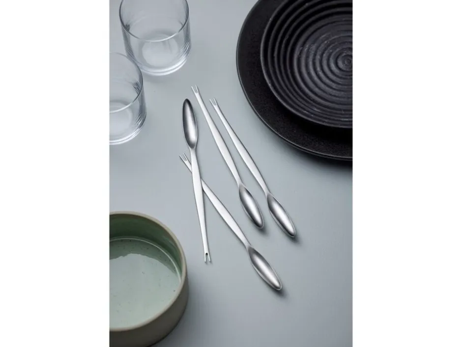 Bestik<Gense Hummergaffel Focus Steel 20,6 cm 4 stk. Mat stål