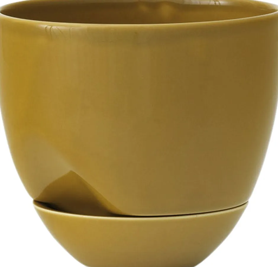 Vaser & Urtepotteskjulere<Audo Copenhagen Hydrous Planter, Ø12, Ochre
