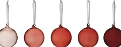 Juletræspynt<Iittala glaskugler 8 cm 5-pak rød
