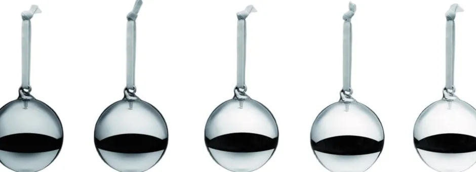 Figurer & Skulpturer|Juletræspynt<Iittala glaskugler 80mm blank 5 dele