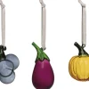 Juletræspynt<Iittala mini frugt & grøntsager 3-pak