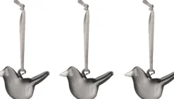 Juletræspynt<Iittala mini glasfugle 3-pak grå