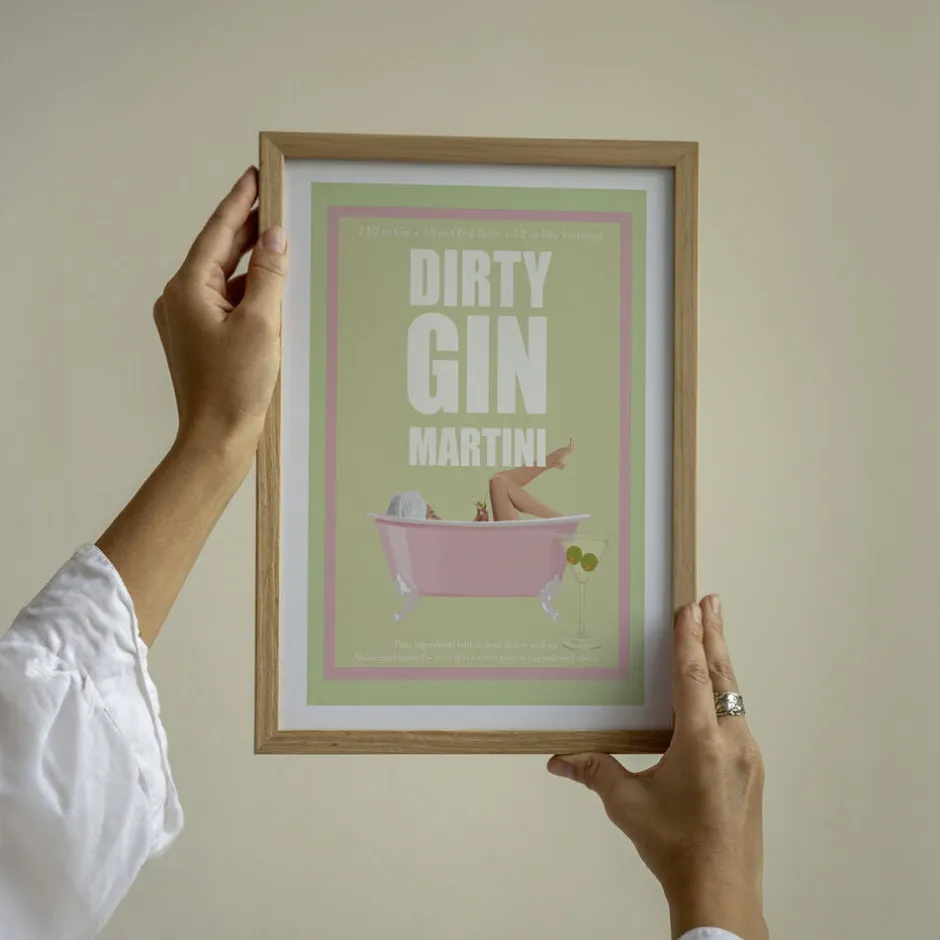Plakater & Rammer<Poster & Frame Jenny Liz Rome - Dirty Gin Martini Flerfarvet