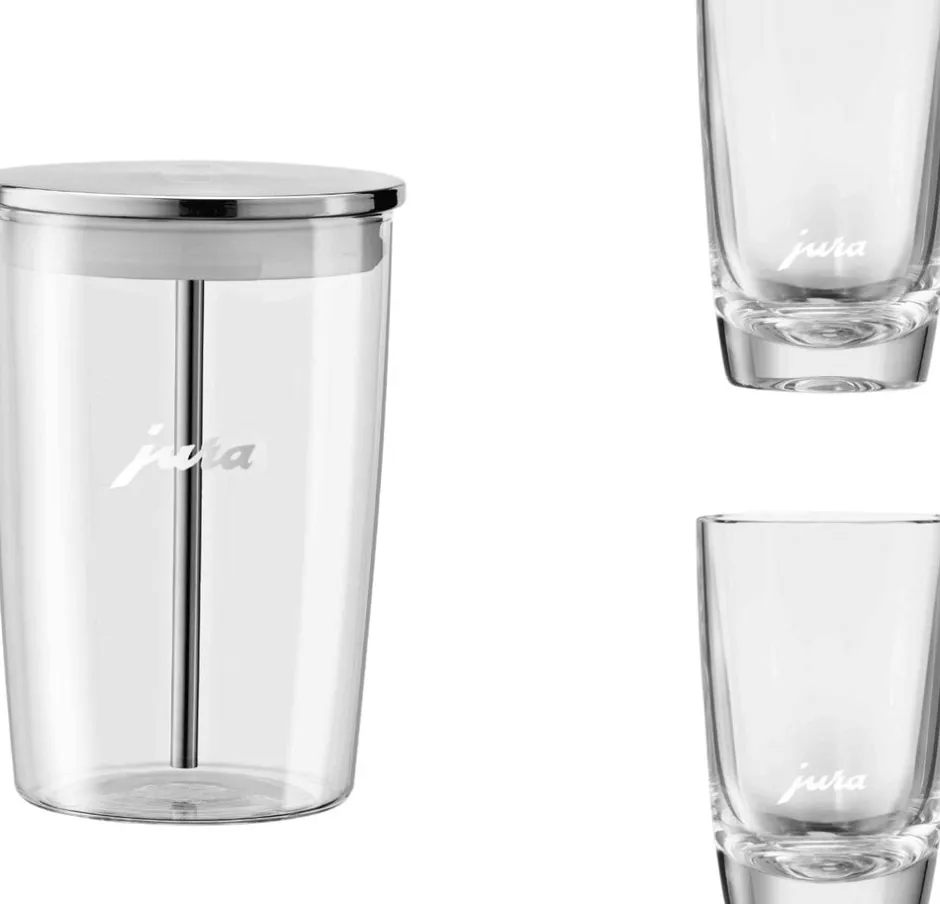 Karafler & Kander<Jura Glasmælkebeholder & Latte Macchiato glas, 2 stk