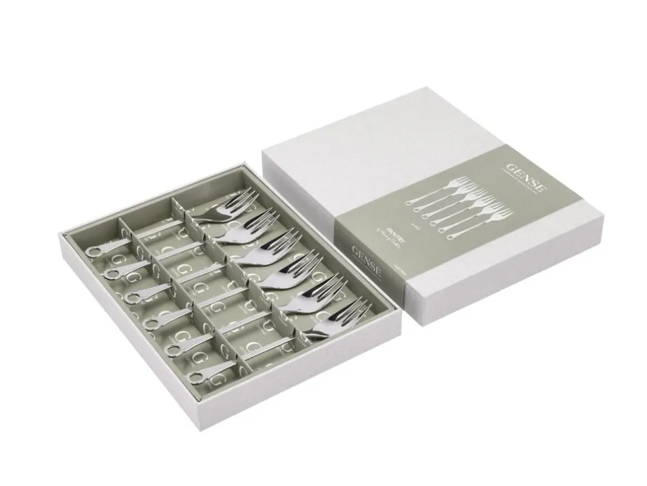 Bestik<Gense Kagegaffel Pantry 16 cm 6 stk. Mat/Blank stål