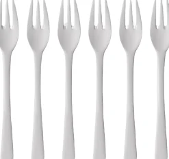 Bestik<Gense Kagegaffel Steel Line 16 cm 6 stk. Blankt stål