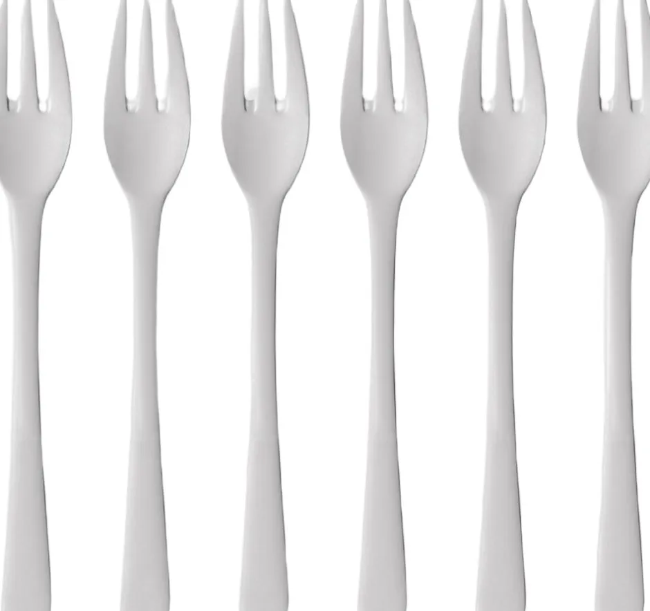 Bestik<Gense Kagegaffel Steel Line 16 cm 6 stk. Blankt stål
