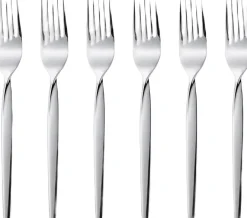 Bestik<Gense Kagegaffel Twist 16 cm 6 stk. Blankt stål