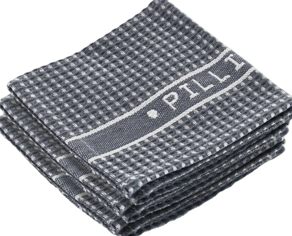 Tekstiler Til Køkkenet<Pillivuyt Karklude 32 x 32 cm 3 stk. Blå/Hvid 100 % økologis
