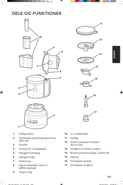 Køkkenmaskiner<KitchenAid FOODPROCESSOR 3,1 L, MATTE BLACK 5KFP1319EBM