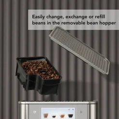 Kaffe & Te<KitchenAid fuldautomatisk espressomaskin-5KES8558ESX