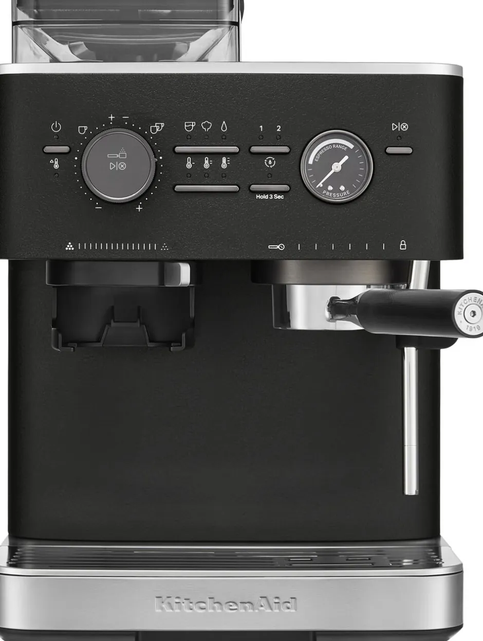 Kaffe & Te<KitchenAid halvautomatisk espressomaskine-5KES6551EBK