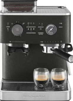 Kaffe & Te<KitchenAid halvautomatisk espressomaskine-5KES6551EBK