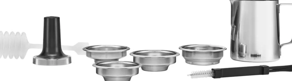 Kaffe & Te<KitchenAid halvautomatisk espressomaskine-5KES6551EBK