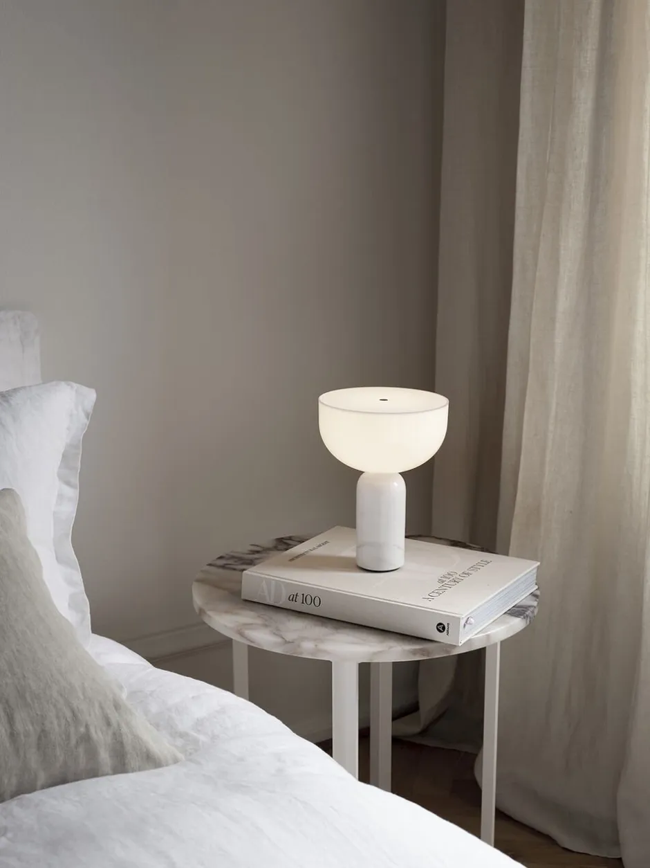 Trådløse Lamper<New Works Kizu Portable Lamp White marble