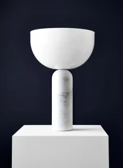 Bordlamper<New Works Kizu Table Lamp Large White marble