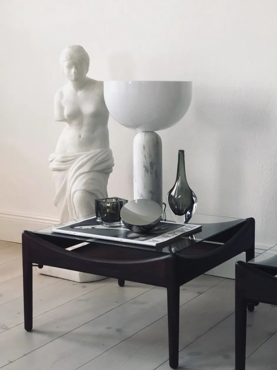 Bordlamper<New Works Kizu Table Lamp Large White marble