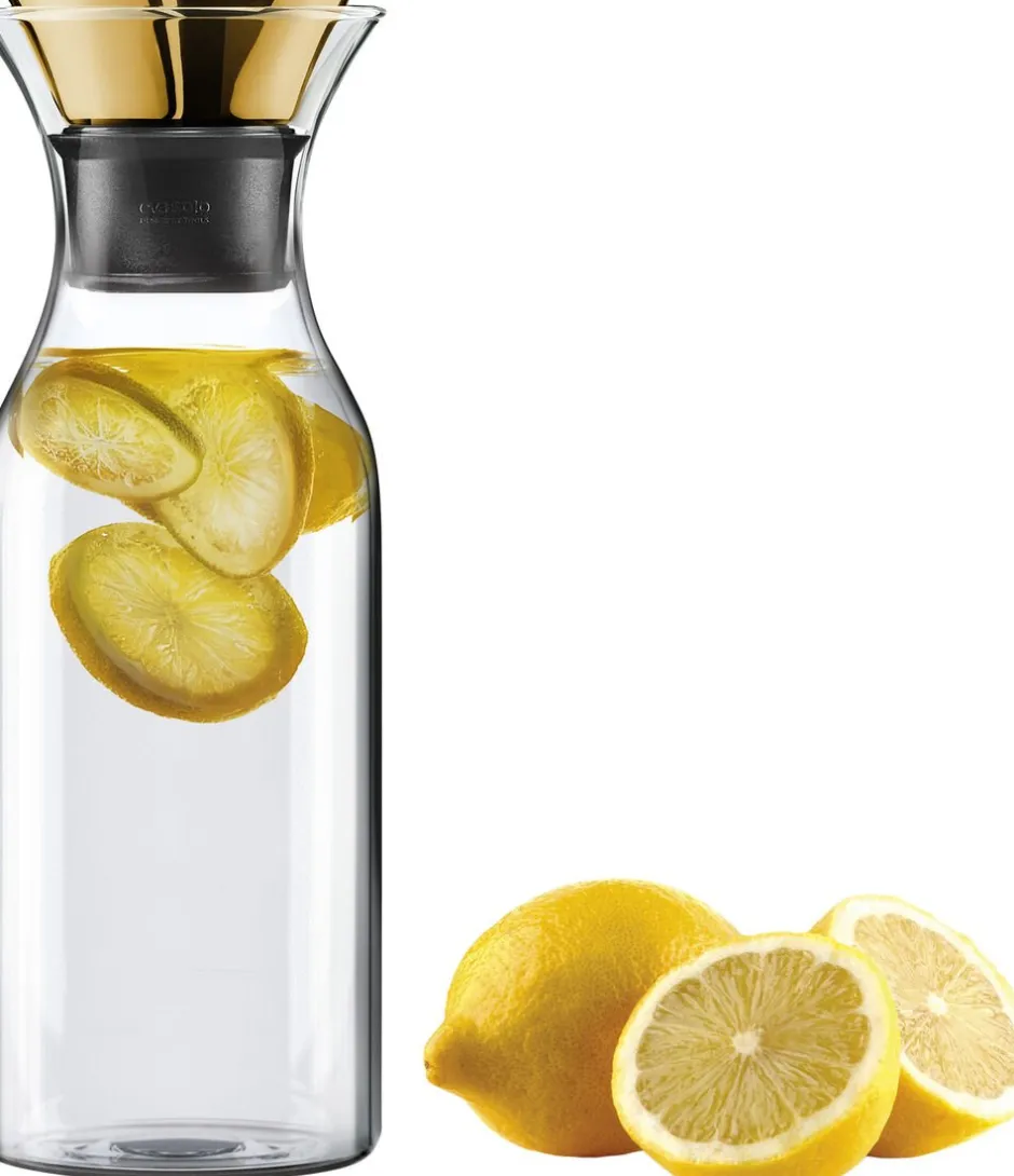Karafler & Kander<Eva Solo Køleskabs karaffel 1,0 l vippelåg messing