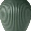 Vaser & Urtepotteskjulere<Knabstrup Keramik Knabstrup vase H 12. 5 cm ripple mat celadon green