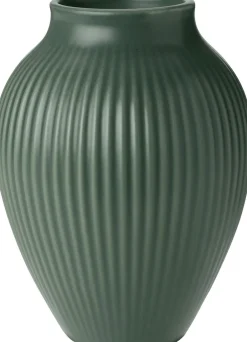Vaser & Urtepotteskjulere<Knabstrup Keramik Knabstrup vase H 12. 5 cm ripple mat celadon green