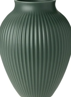 Vaser & Urtepotteskjulere<Knabstrup Keramik Knabstrup vase H 27 cm ripple mat celadon green